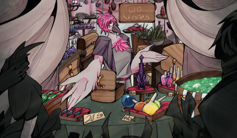 Two Stone Shop (Commission from Pinkamedic); 2024